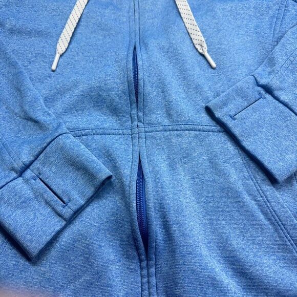 The North Face Hoodie Womens Large Blue Heather LFC Thumb Hole Running Full Zip - Picture 5 of 7